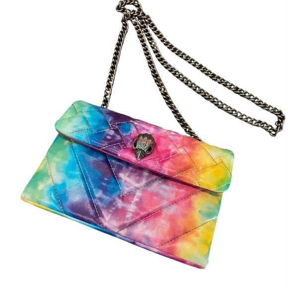 Kurt Geiger. The Kensington flap over bag. Rainbow. Leather. Quilted. Nwot - Picture 3 of 12